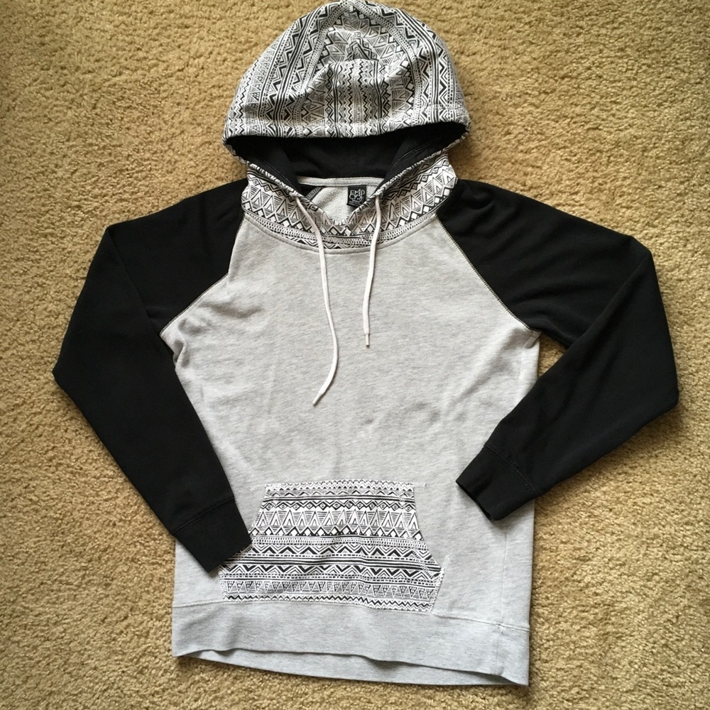 Black and white hoodie